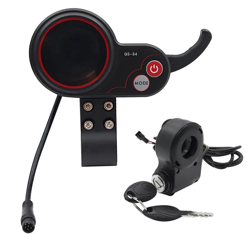 A64P-QS-S4 36V-60V Thumb Throttle LCD Display+Lgnition Lock Key For Zero 8 9 10 8X 10X Electric Scooter 6PIN Display E-Scooter P