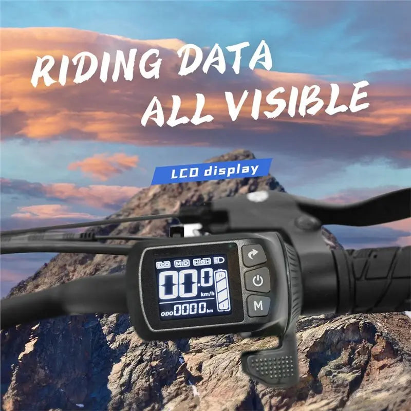 E-Bike LCD Display Panel Thumb Throttle Electric Bicycle Scooter GZ3 For Ebike Controller 24V 36V 48V