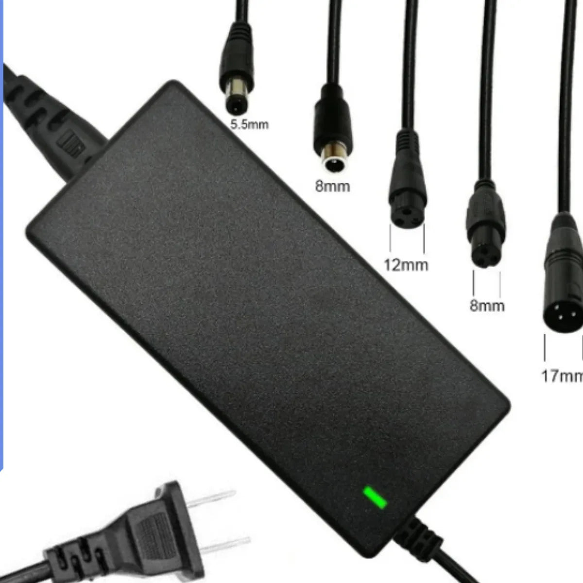 Universal AC DC 42V 2A Power Adapter Smart Charger For 24-36V Lithium Battery Electric Scooter US/EU Plug Black 100-240V