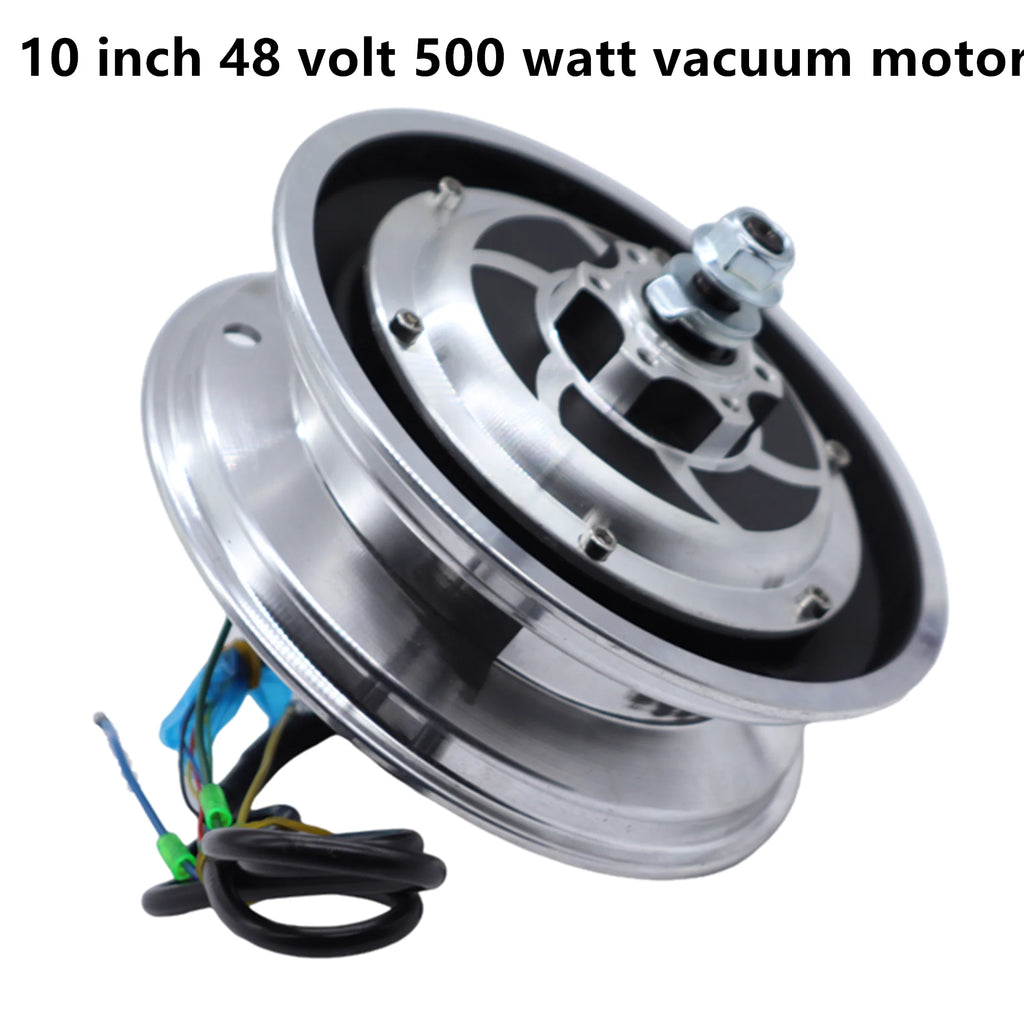 10 inches Electric Scooter Hub Motor 48V 500W Brushless Dis Brake Hub Motor E Bike Motor Replacement for KUGOO M4 / M4 PRO