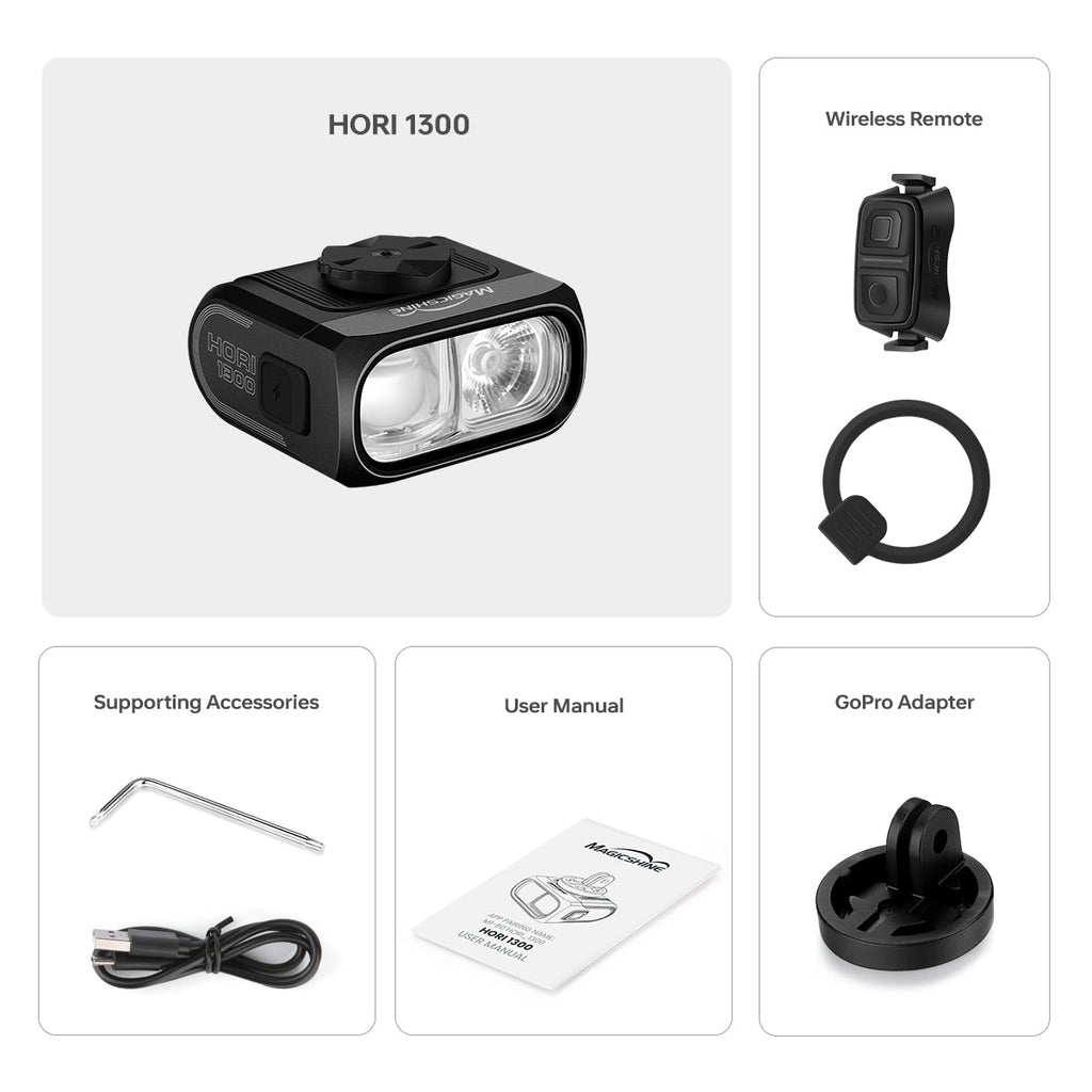 HORI 1300 DUAL MOUNTED BIKE LIGHT